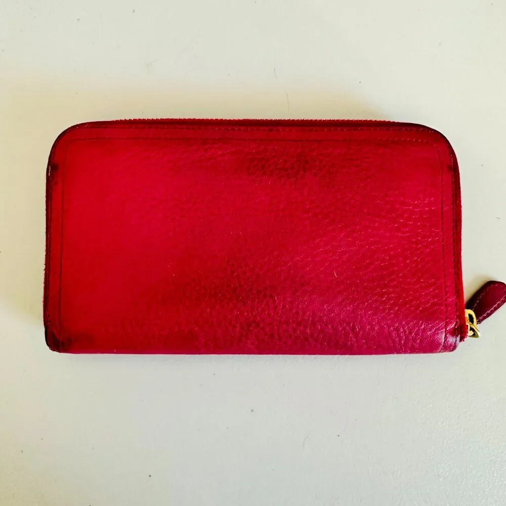 AUTH PRADA PINK TESSUTO NYLON SATCHEL BAG AND LEATHER ZIP-AROUND LONG WALLET SET - Picture 10 of 16